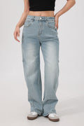 Arc Curved Barrel Jeans - Sky Blue