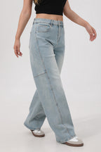 Arc Curved Barrel Jeans - Sky Blue