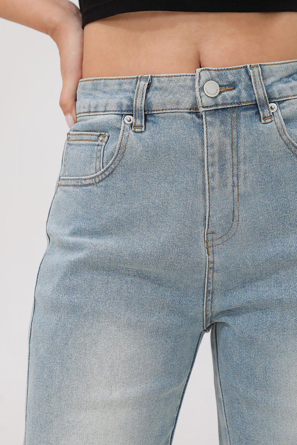 Arc Curved Barrel Jeans - Sky Blue
