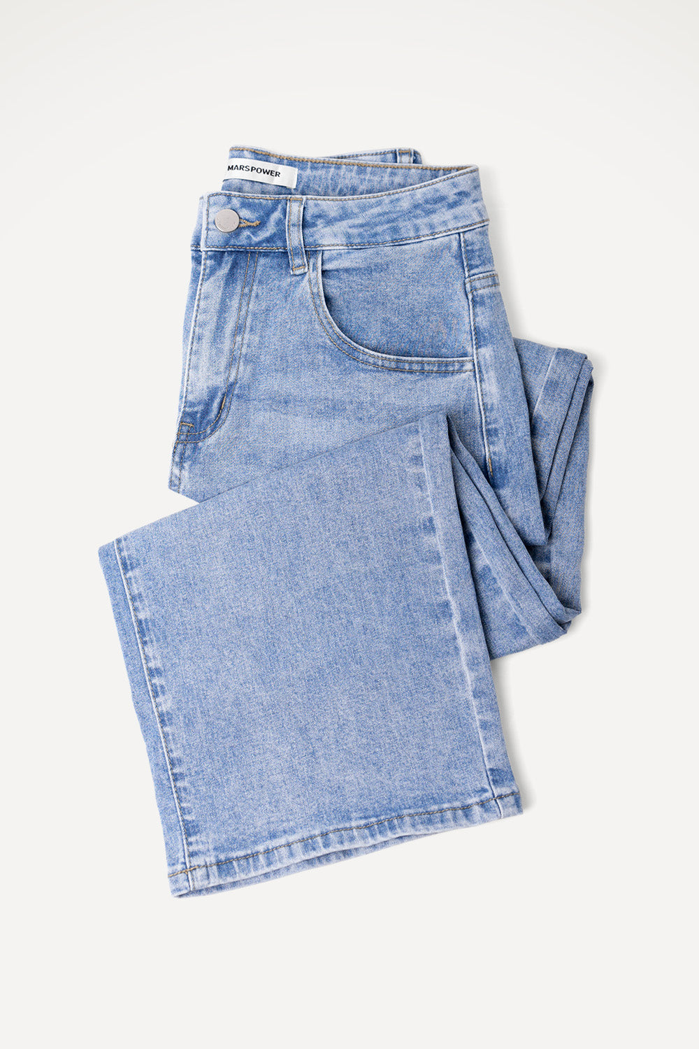 Afterlight Wide Straight Leg Jeans - Light Blue