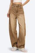Arc Curved Barrel Jeans - Brown