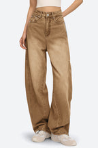 Arc Curved Barrel Jeans - Brown