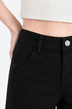 Afterlight Wide Straight Leg Jeans - Black