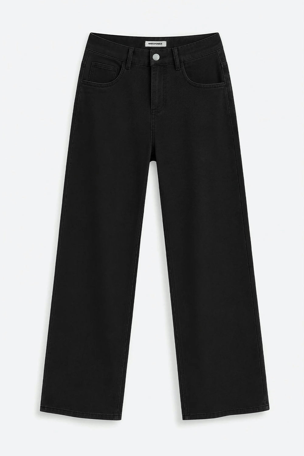 Afterlight Wide Straight Leg Jeans - Black