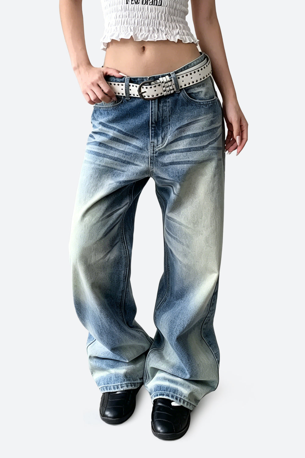 Vintage Wash Relaxed Jeans