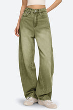 Arc Curved Barrel Jeans - Green