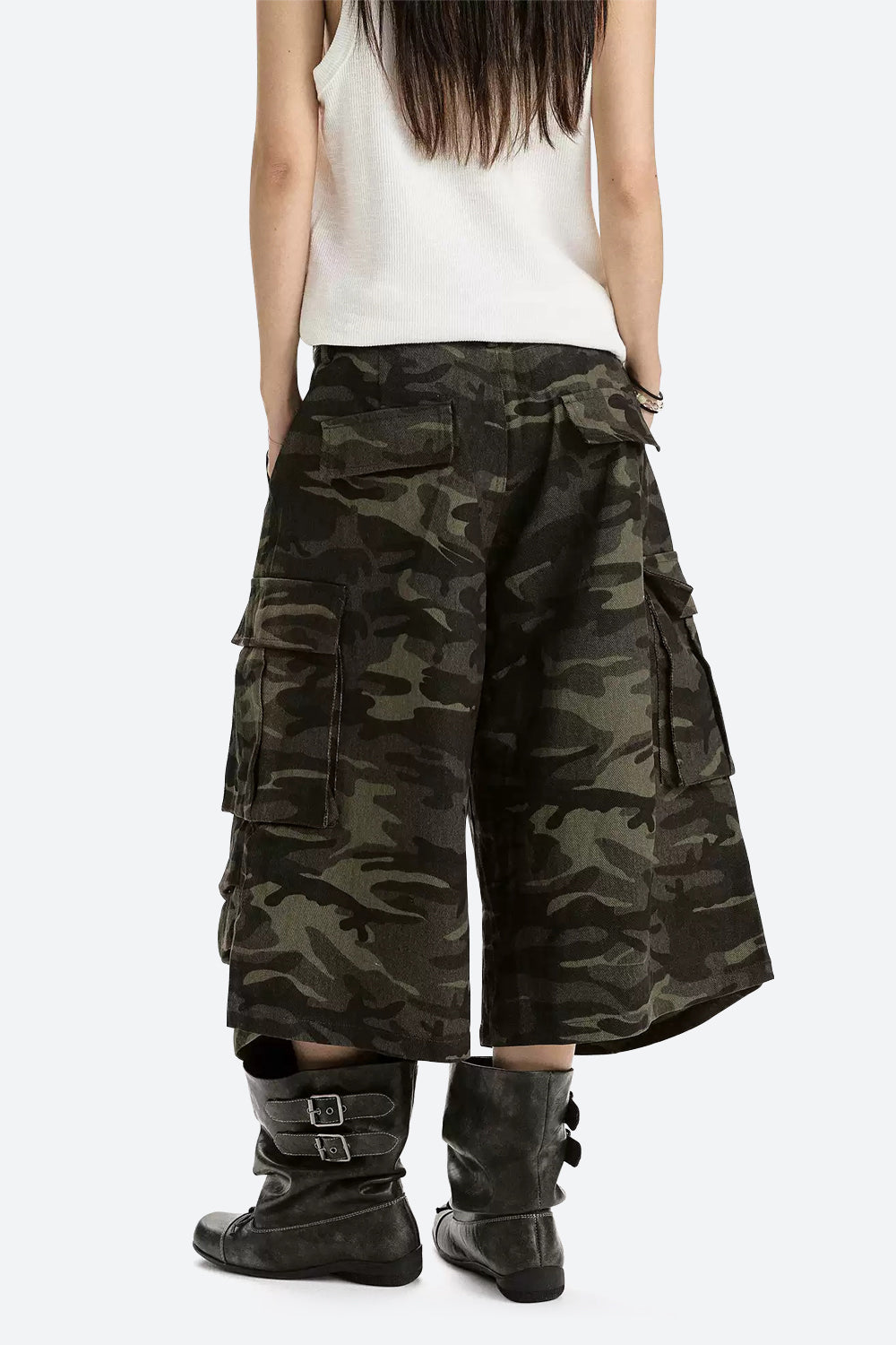 Camo Cropped Utility Pants