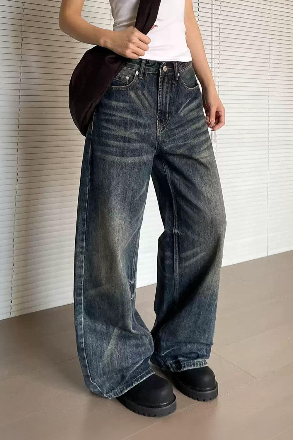 Whiskered Vintage Straight Jeans