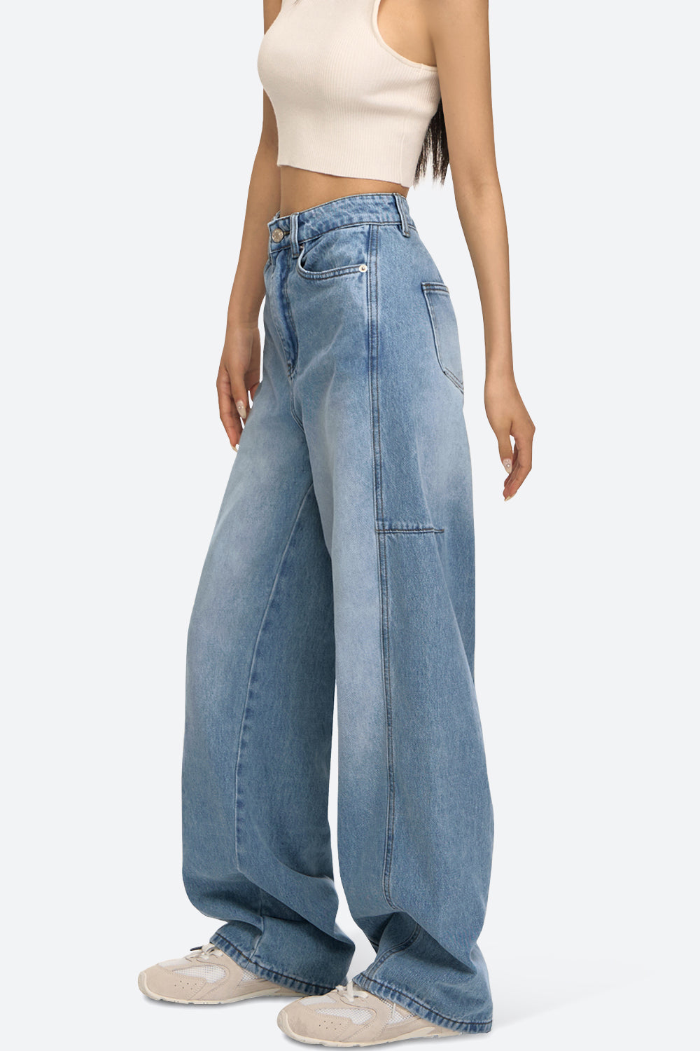 Arc Curved Barrel Jeans - Light Blue