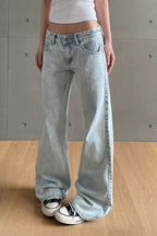 Light Wash Low Rise Flare Jeans