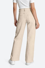 Afterlight Wide Straight Leg Jeans - Beige