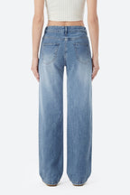 Afterlight Wide Straight Leg Jeans - Light Blue