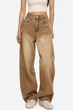 Arc Curved Barrel Jeans - Brown