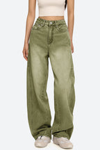 Arc Curved Barrel Jeans - Green