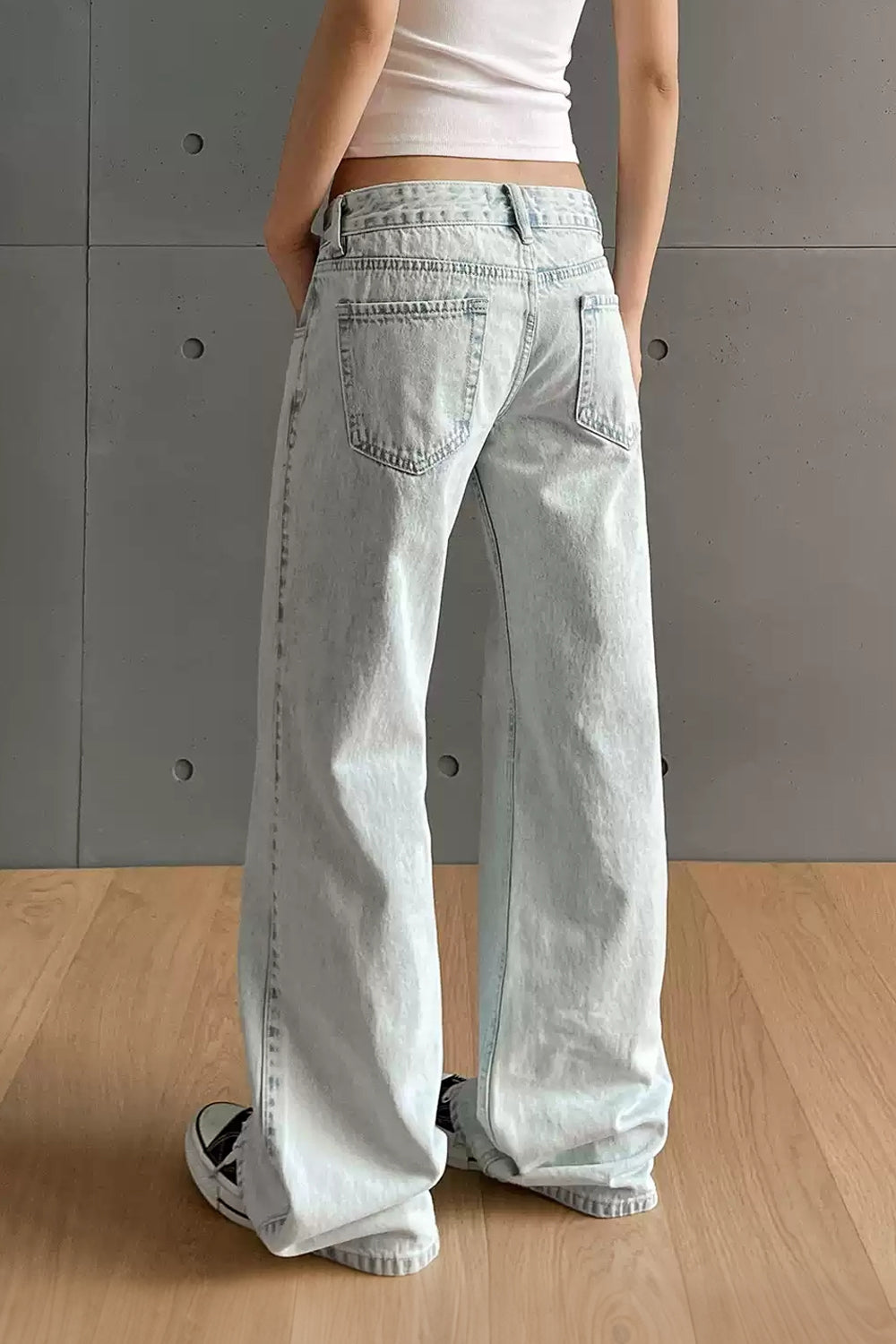 Light Wash Low Rise Flare Jeans