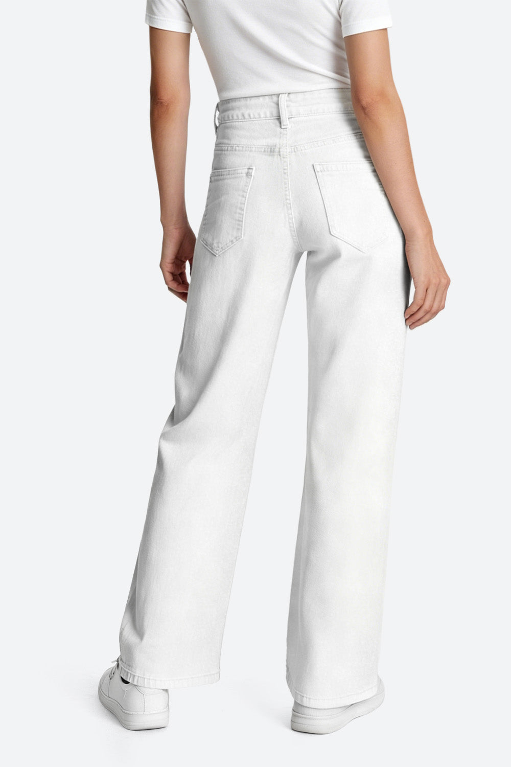 Afterlight Wide Straight Leg Jeans - White