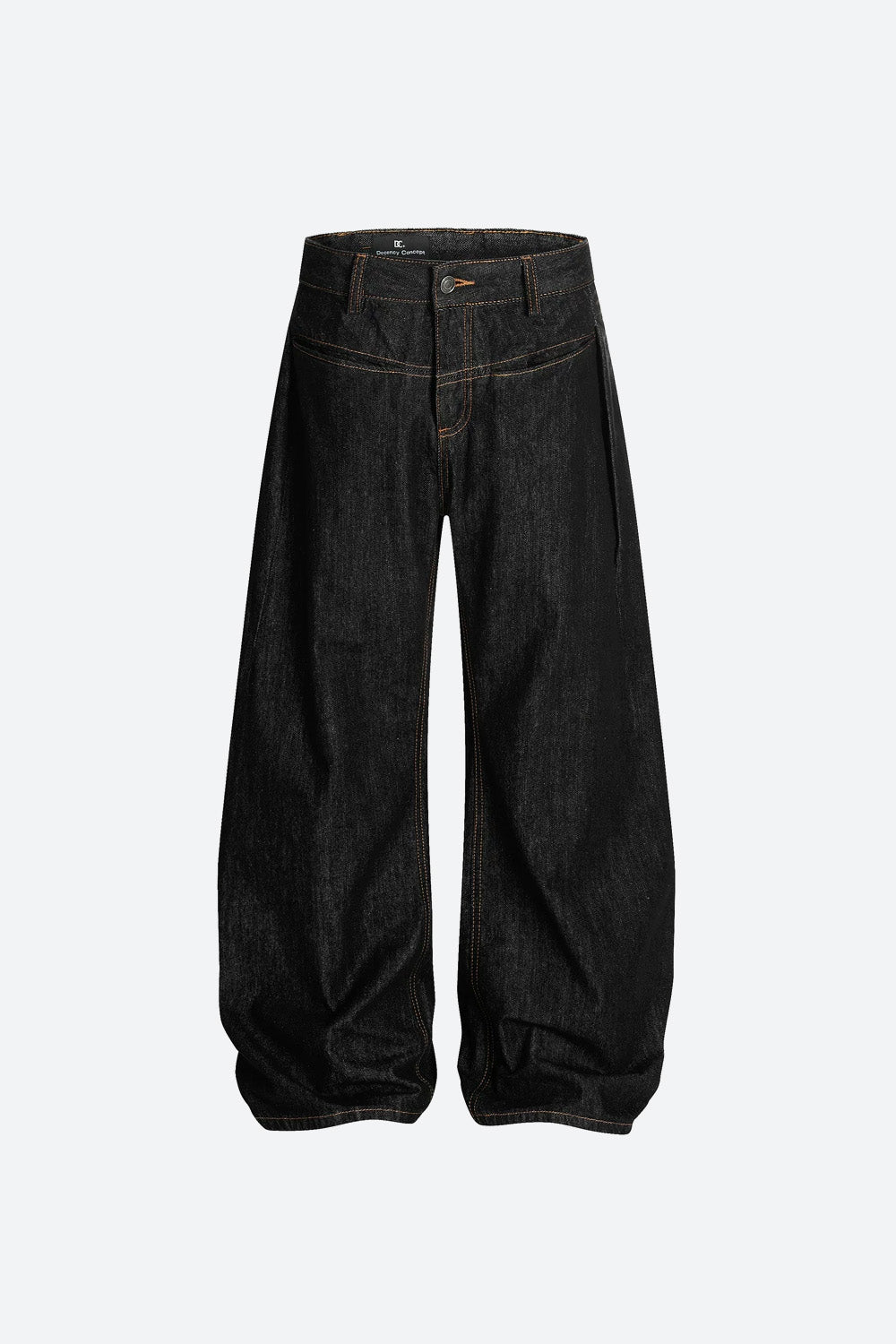 Raw Indigo Low Rise Barrel Jeans