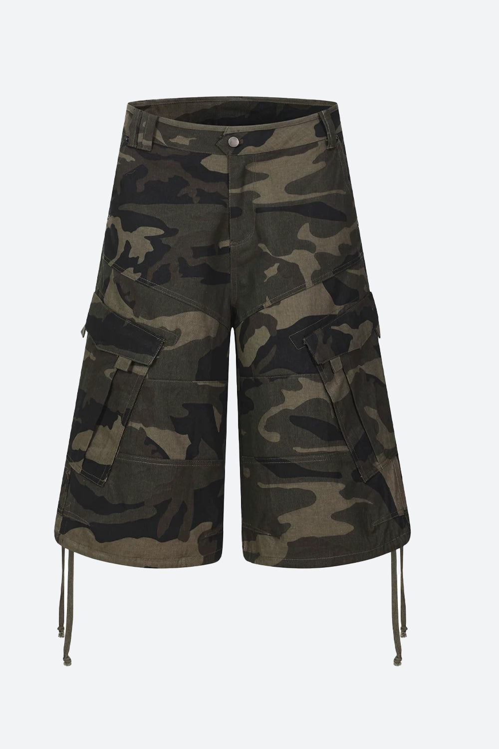 Wide Leg Camo Utility Capris
