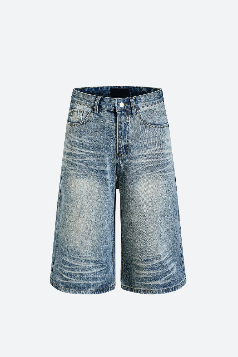 Vintage Washed Cropped Wide Leg Jeans