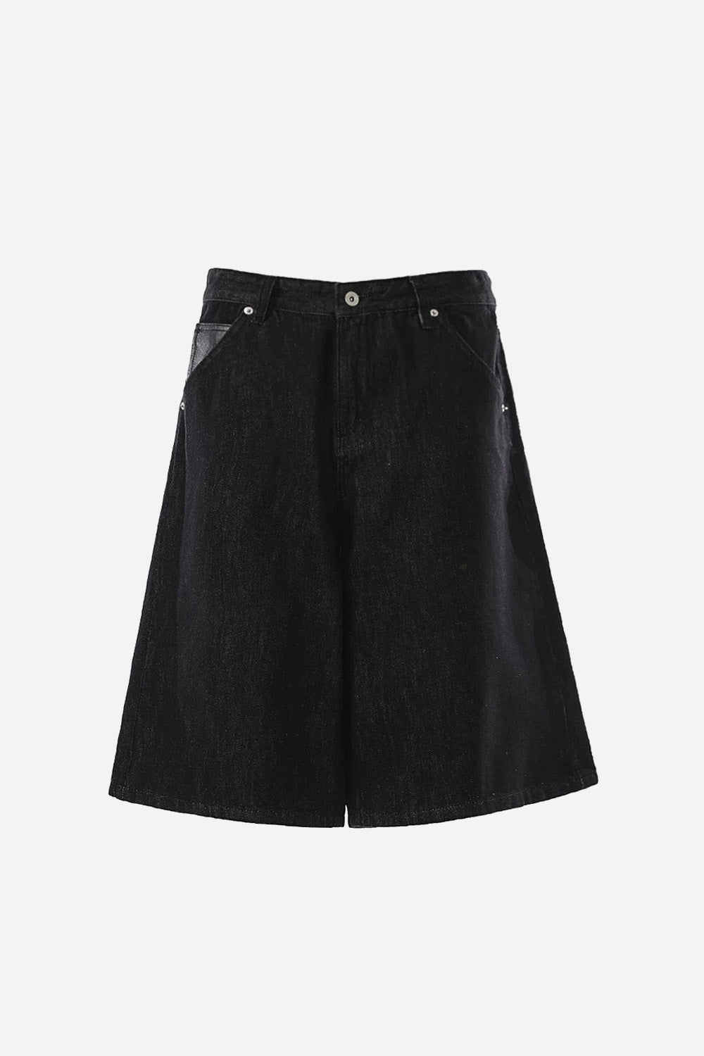 Classic Black Cropped Wide Leg Jeans