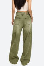 Arc Curved Barrel Jeans - Green
