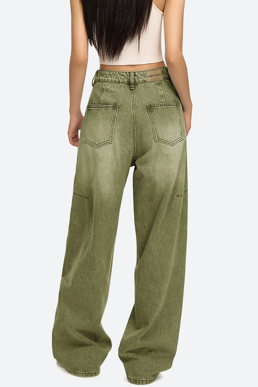 Arc Curved Barrel Jeans - Green