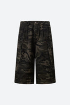 Patchwork Cropped Utility Pants