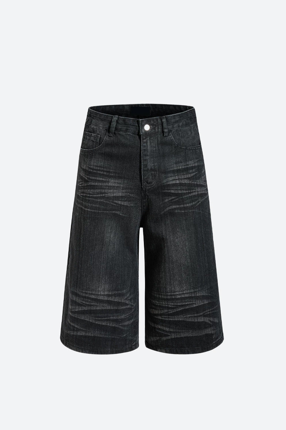 Vintage Washed Cropped Wide Leg Jeans