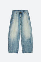 Distressed Barrel Leg Jeans