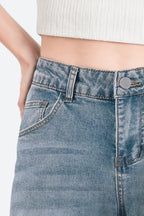 Afterlight Wide Straight Leg Jeans - Retro Blue