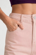 Afterlight Wide Straight Leg Jeans - Pink