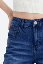 Afterlight Wide Straight Leg Jeans - Dark Blue