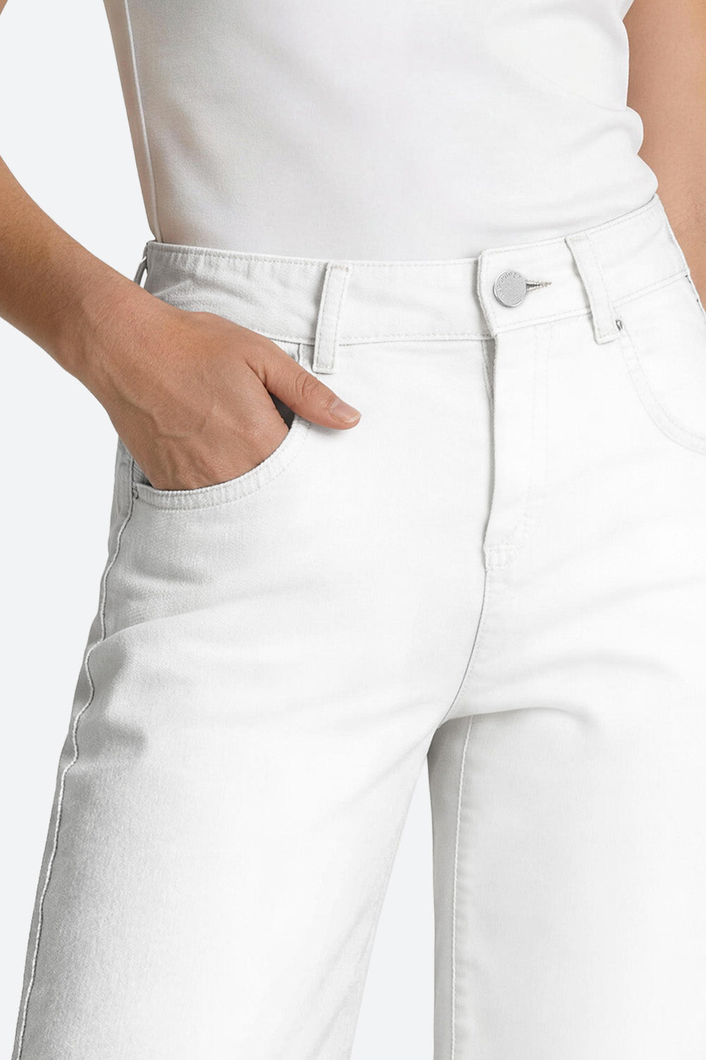 Afterlight Wide Straight Leg Jeans - White