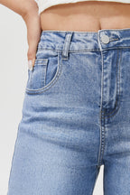 Afterlight Wide Straight Leg Jeans - Light Blue