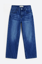Afterlight Wide Straight Leg Jeans - Dark Blue