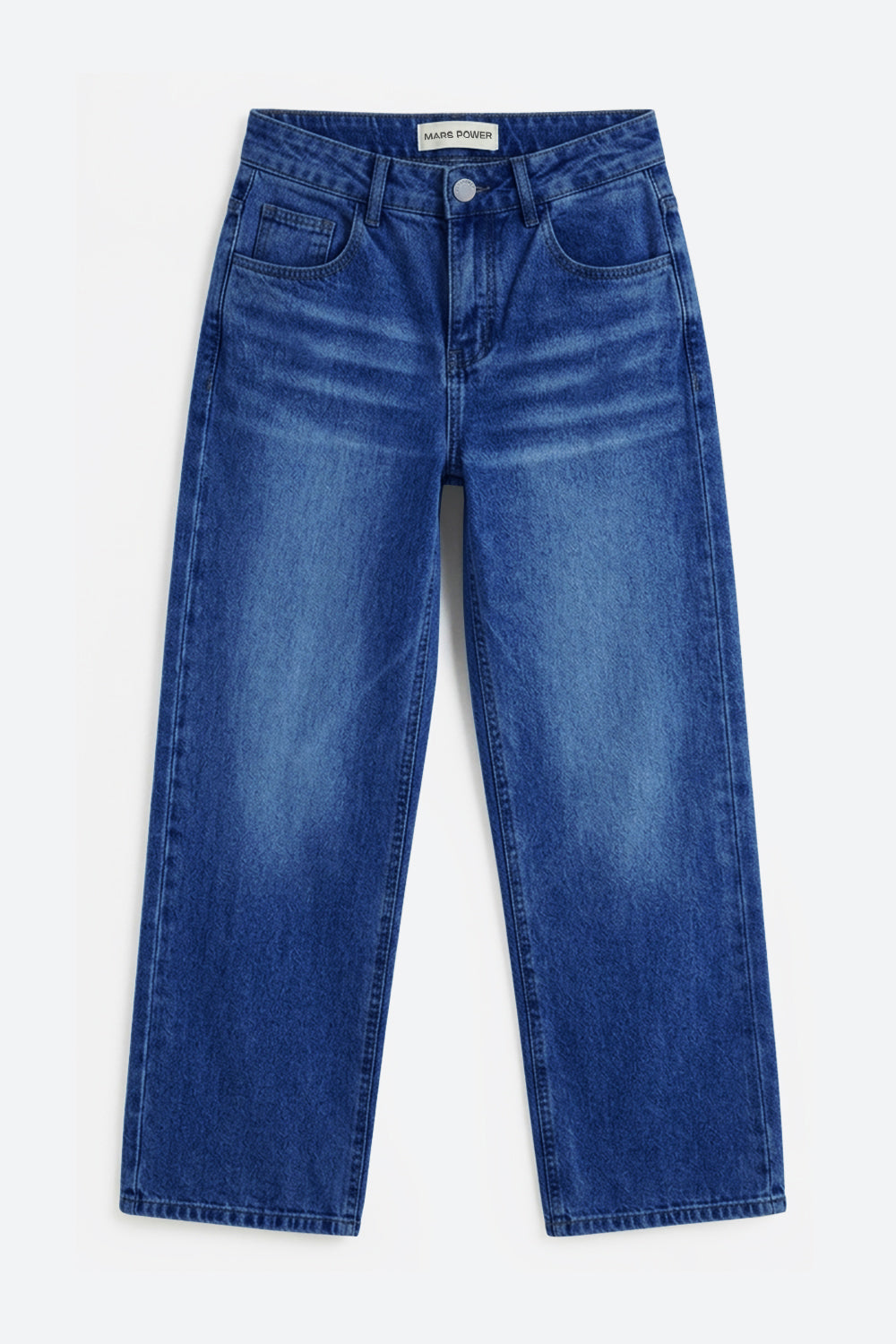 Afterlight Wide Straight Leg Jeans - Dark Blue