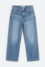Afterlight Wide Straight Leg Jeans - Light Blue