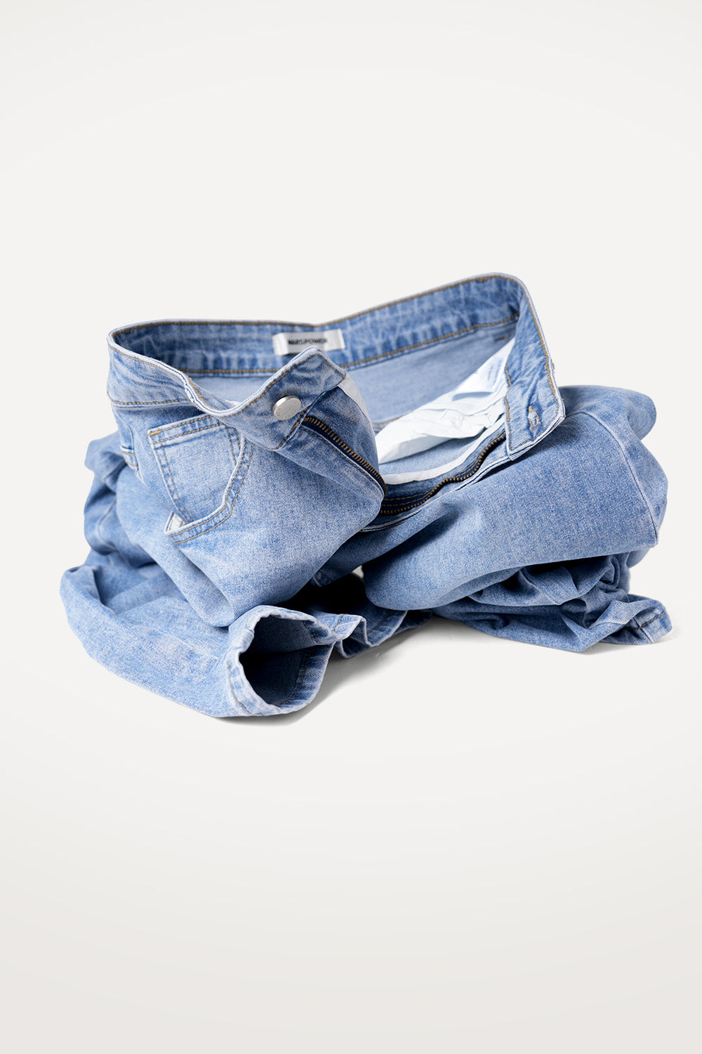 Afterlight Wide Straight Leg Jeans - Light Blue
