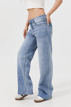 Mars Power Dusk low rise jeans in light blue denim