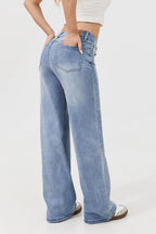 Mars Power Dusk low rise jeans in light blue denim