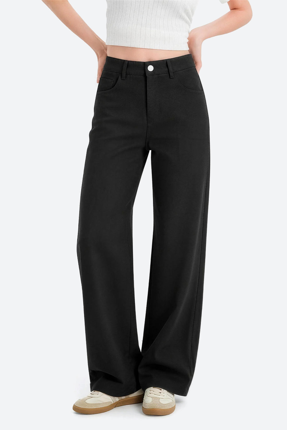 Mars Power Afterlight Wide Straight Leg Jeans - Black