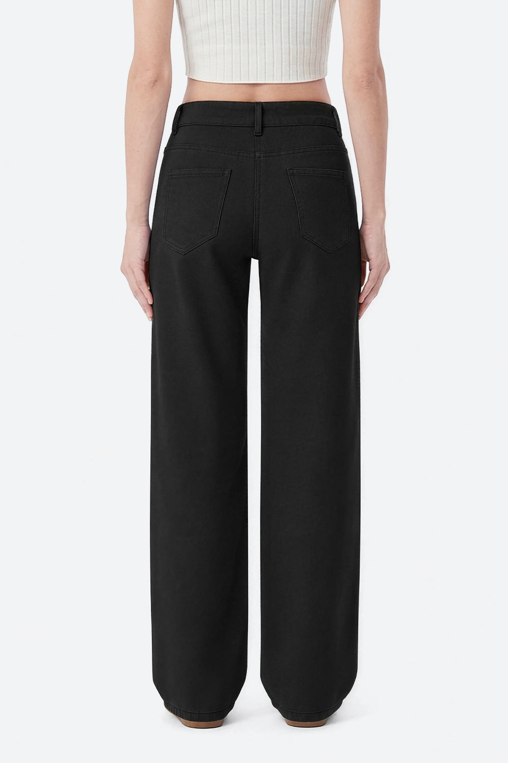 Mars Power Afterlight Wide Straight Leg Jeans - Black