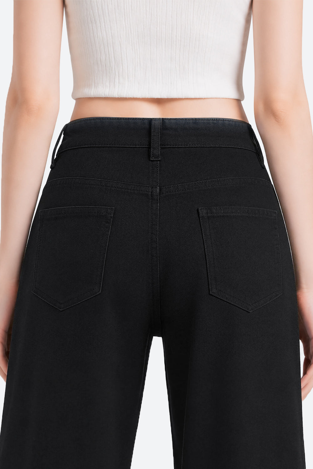 Mars Power Afterlight Wide Straight Leg Jeans - Black