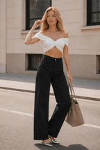 Mars Power Afterlight Wide Straight Leg Jeans - Black