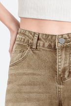 Mars Power Afterlight Wide Straight Leg Jeans - Brown