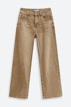 Mars Power Afterlight Wide Straight Leg Jeans - Brown