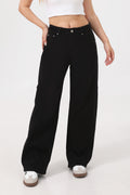 Mars Power Arc Curved barrel jeans for women in denim