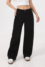 Mars Power Arc Curved barrel jeans for women in denim