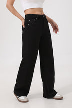 Mars Power Arc Curved barrel jeans for women in denim