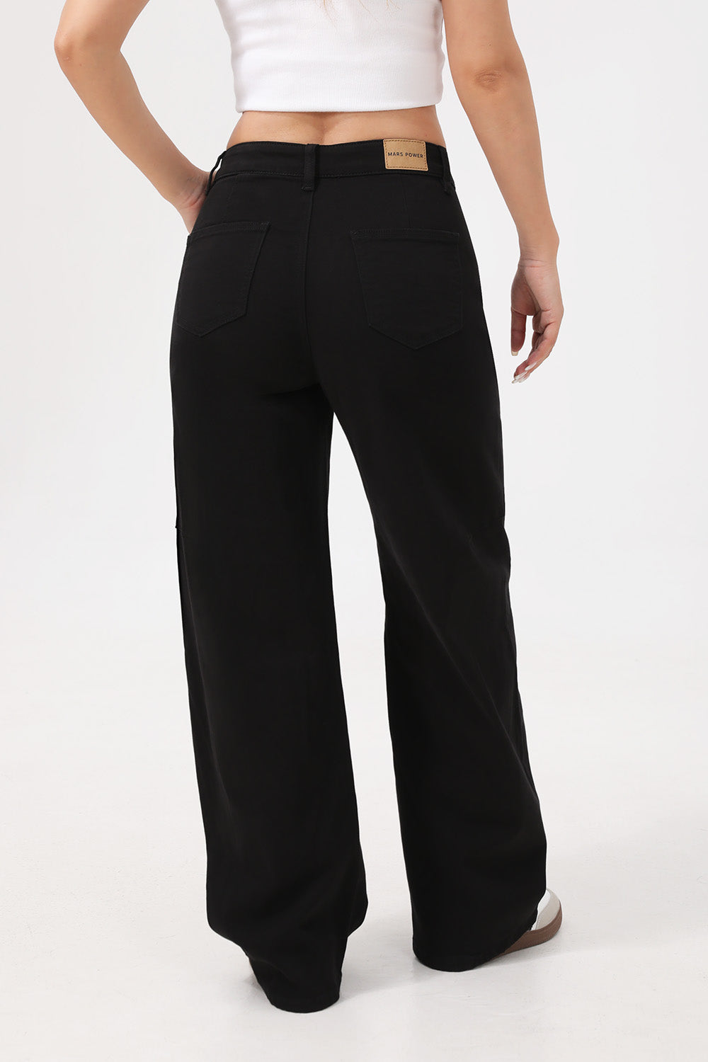 Mars Power Arc Curved barrel jeans for women in denim